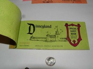 Rare Complete Vintage Disneyland Large Size Ticket Book.  Has All Tix