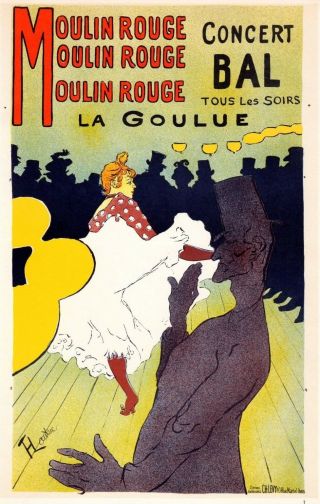 1966 Art Print Poster Toulouse Lautrec Murlot Lithograph Moulin Rouge La Goulue