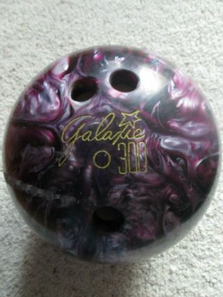 Vintage Galaxie 300 Bowling Ball 12 Lb Rare Lavender Swirl