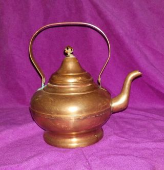 Antique Vintage Copper Tea Pot Kettle