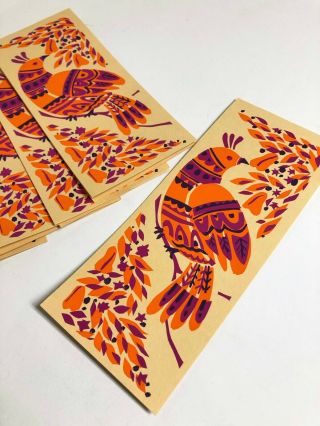 10 Vintage Mid Century Modern 1960s Screen Print Art Holiday Note Cards