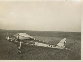 Rare And Fine Photograph Of An Early Italian Airliner