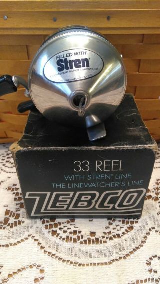 1 - Rare Vintage Collectible Zebco Model - 33 Spinner Fishing Reel W/1 Rivet Usa
