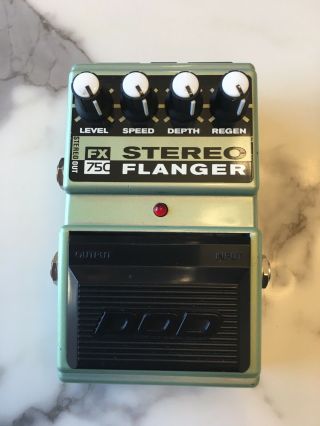 Dod Digitech Fx75c Stereo Analog Flanger Rare Guitar Effect Pedal
