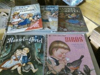 5 Vintage Little Golden Books Rand Mcnally Children 