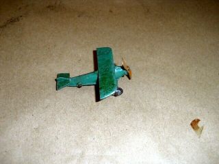 Rare Antique Heavy Metal (lead) Toy Airplane 2.  2 " Wing Span 32 On Wing