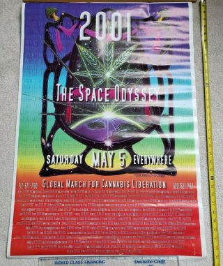 Rare The Space Odyssey May 5th 2001 Cannabis Kindness 2000 Global March Poster
