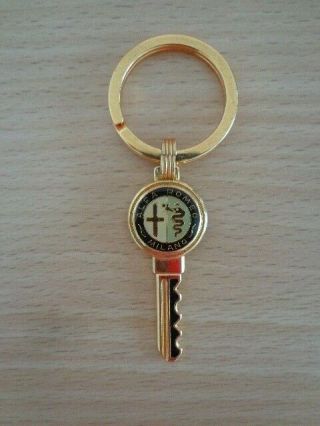 Vintage Rare Keychain Keyring Porte - Clés Schlusselanhanger Alfa Romeo Milano