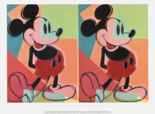 Andy Warhol - Mickey Mouse Rare Print 1995 Disney Art