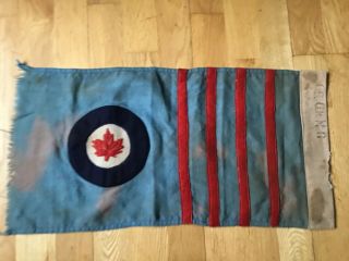 Rare Ww2 Raf Rcaf Canadian Spitfire Group Captain Mcgregor Flag Ensign