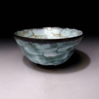 UC16: Vintage Japanese Pottery Tea bowl,  Mino ware,  Artistic glazes 3