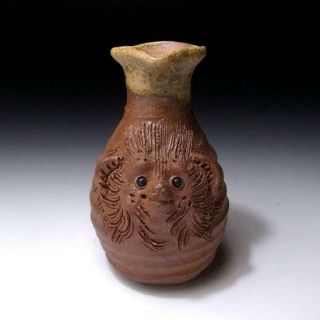 Pr11 Vintage Japanese Potterty Vase,  Shigaraki Ware,  Racoon Dog,  Tanuki