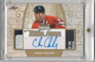 Rare Chris Chelios 2017 Leaf Lumber Kings Twig Sigs 1/1 One Of One Game