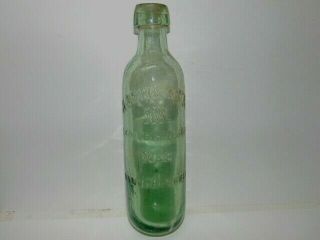Rare Nash & Roue Saint John Nb Round Base Soda Bottle