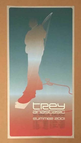 Trey Anastasio Phish Summer Tour 2001 Rare Concert Poster Aomr Plate 353.  2 Rare