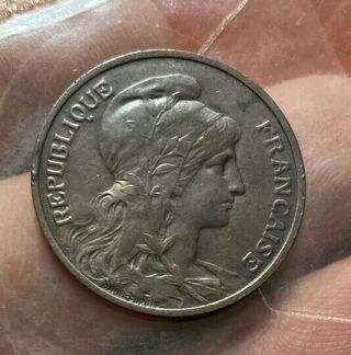 France 5 Centimes 1905 Grade Aunc Rare