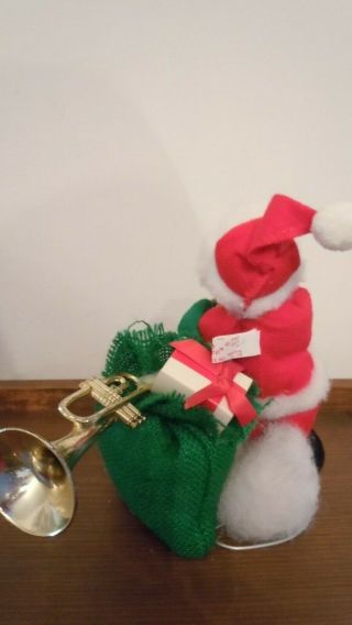 VINTAGE 1967 ANNALEE DOLL SANTA CLAUS WITH SACK TRUMPET & GIFT CHRISTMAS 9 