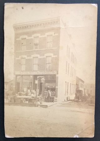 Antique North - Western Tea & Coffee Co. ,  Chicago,  C.  Weebel’s Cabinet Card Photo
