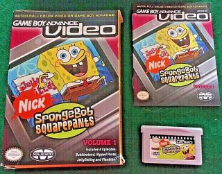 Game Boy Advance Video: Spongebob Squarepants,  Vol.  1 (nintendo Gba) Cib Rare