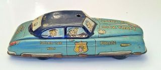 Marx Dick Tracy Tin Litho Rare Light Blue Large Police Squad Car 1 Friction