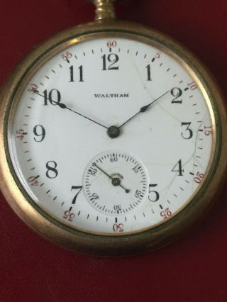 1902 Waltham Gold Filled Model 1894 Grade 210 12 Size Open Face Pocket Watch