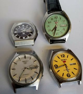 4 Vintage Automatic Watches For Spares Or Repairs