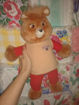 Teddy Ruxpin Bear Animal Doll Toy W Vest Tape Airship1992 Vintage