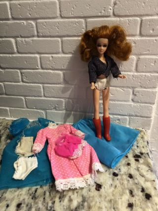 Vintage Barbie Dawn Topper Doll And Clothes