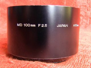 Rare Minolta Hood For Md 100mm 2.  5 Lens Made In Japan