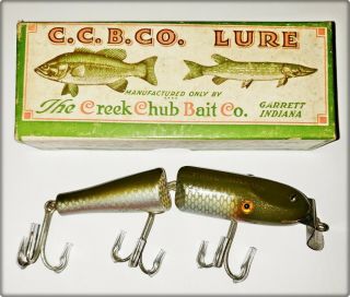 Solid Ex,  Creek Chub 2600 Jointed Pikie Lure Silver Shiner Glass Eyes