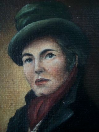Portrait Miniature Oil On Canvas Of A Young Georgian Gentleman In His Finest.