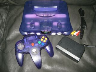 Grape Purple Nintendo 64 N64 Oem Atomic Console System Rare Color Controller