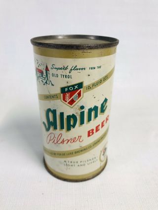 Rare Fox Deluxe Alpine Flat Top Beer Can Grand Rapids Michigan