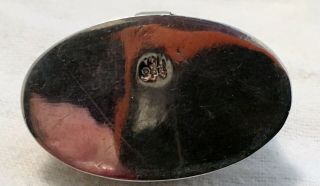Sterling Silver Art Deco Pill Box with Large Black Stone Centrepiece 2