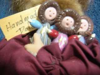 Vintage Eskimo Doll Indian doll Hand Made in Alaska artist signed 11 