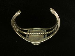 Antique Navajo Bracelet - Coin Silver and Turquoise 2