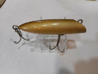South Bend Bass Oreno No Eye Version Great Color Vintage Wood Lure