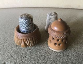 Solid Silver Charles Horner Thimble 1923 In A Case