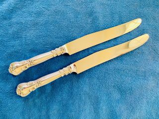 SET OF 2 Gorham Chantilly Sterling Silver French Hollow Knives 9 