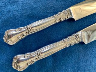 SET OF 2 Gorham Chantilly Sterling Silver French Hollow Knives 9 