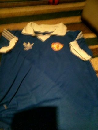 Ultra Rare Manchester United Man Utd Third Blue Shirt Adidas Xl