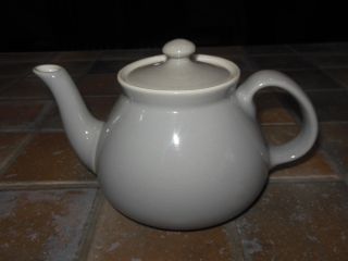 Vintage Hall China - Grey 2 Cup York Teapot - White Rim Usa Rare