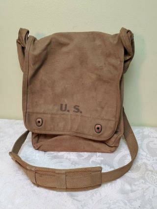 Antique Wwii Map Bag U.  S.  Army 1942 Bag/strap/case Meese Inc.  Pouch