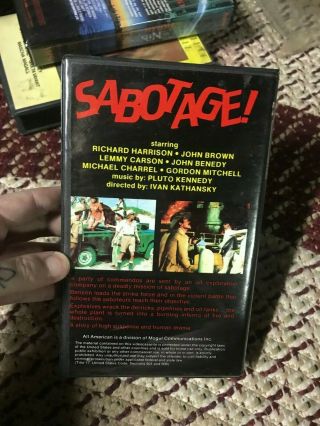 SABOTAGE ALL AMERICAN MOGUL VHS OOP RARE BIG BOX SLIP 2