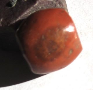 Rare Large Stunning Ancient Brick Red Jasper Eye Mali Bead 17mm X 19mm