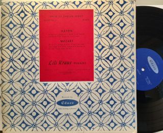 Lili Kraus Plays Mozart & Haydn Educo Ep 3014 Rare Vinyl Nm - Usa