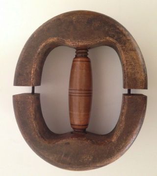 Vintage Wooden Hat Stretcher/sizer Size 6 7/8 Wood Handle