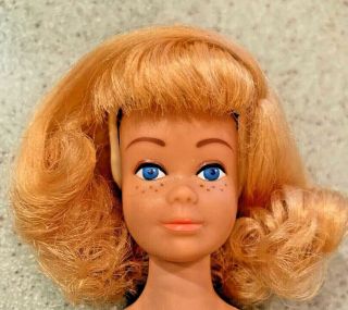 Vintage Barbie Doll Blonde Side Part American Girl Hair Style Wig