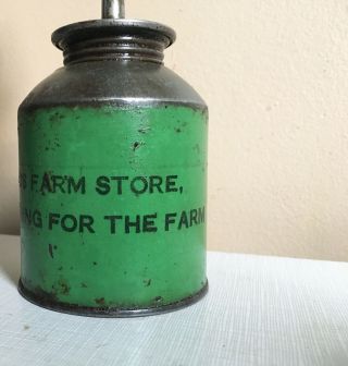 Vtg Antique Wards Farm Store Early Tractor Oil Can John Deere Ih Alice