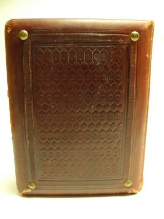 Antique Brown 36 Page Family Photo Album With 50 Cabinet Cards